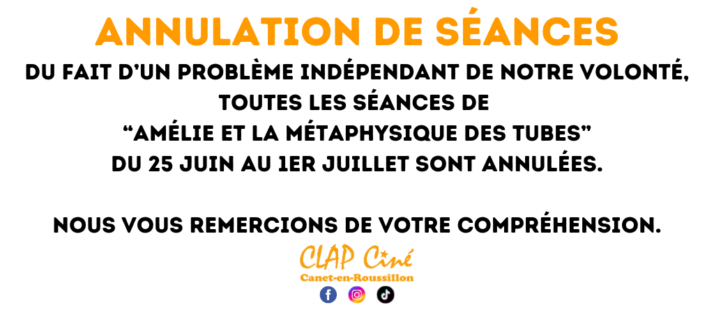 actualité ANNULATION AMELIE